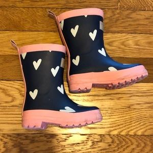 Hatley Toddler Girl Navy and Pink with Hearts